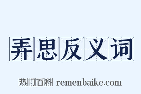 弄思反义词是什么意思的图片